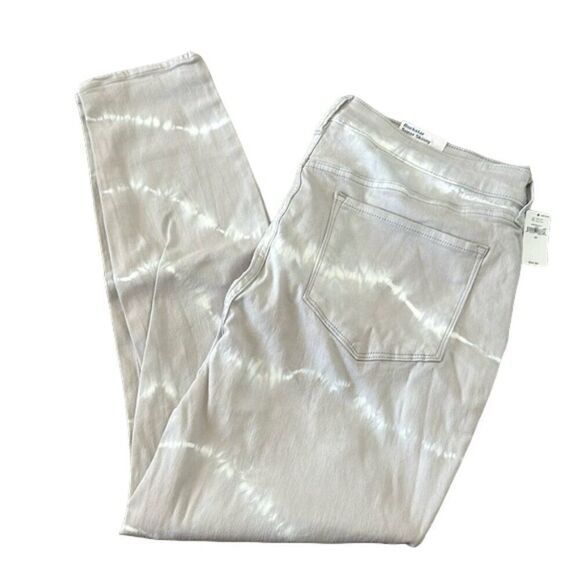 Old Navy Rockstar Super Skinny Tie Dye Jeans Secret-Slim Pocket Gray Size 18 NWT - Picture 2 of 4